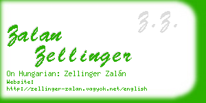 zalan zellinger business card
